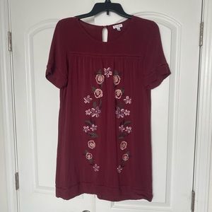 Love Fire Embroidered Floral Dress size small